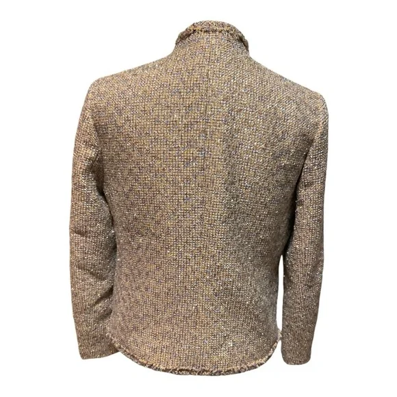 J. Crew Multicolor Metallic Tweed Blazer Size 8 - Picture 4 of 7